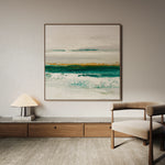 Abstract 1408 Canvas Art 16" x 16" / 40 x 40 cm / Black