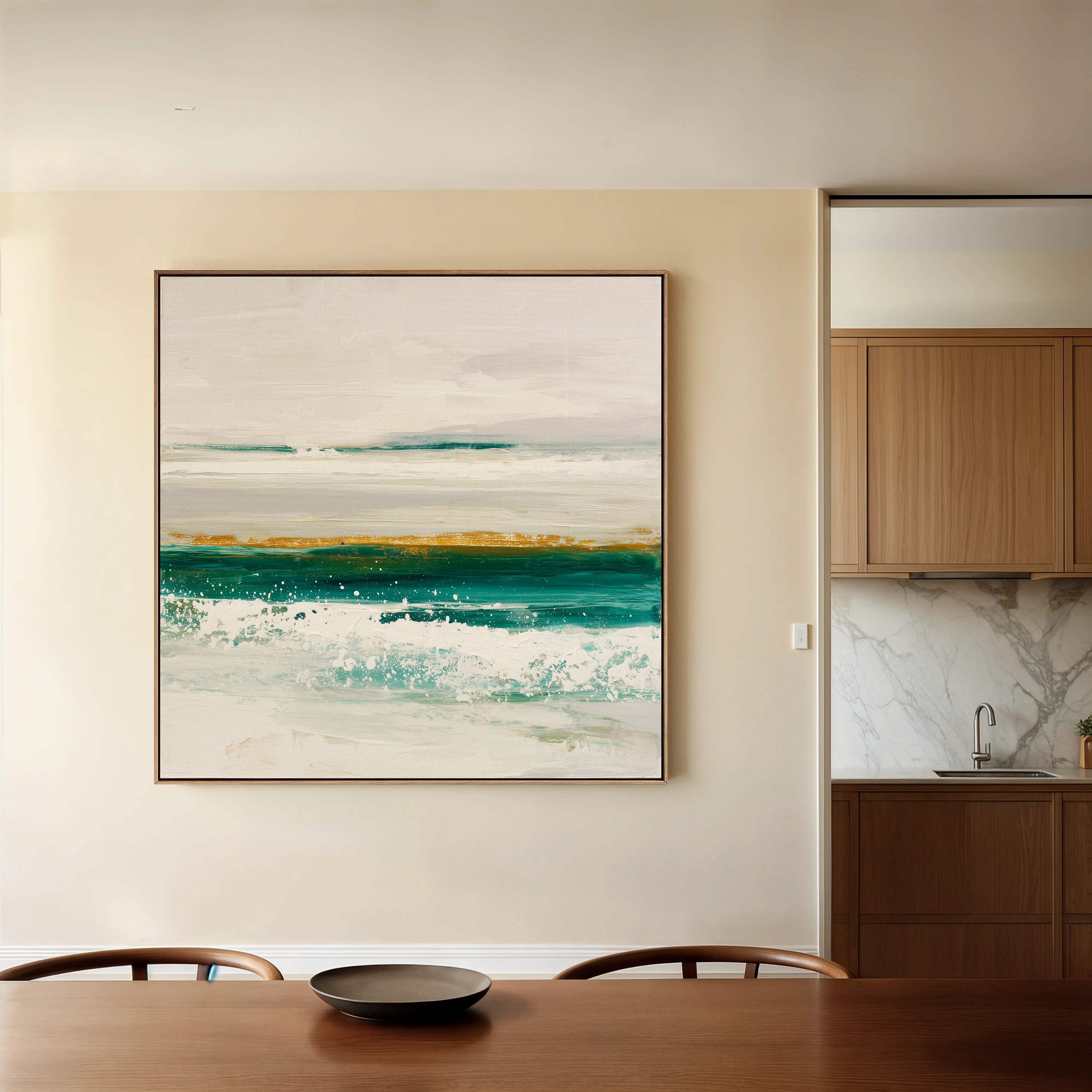 Abstract 1408 Canvas Art 16" x 16" / 40 x 40 cm / Black