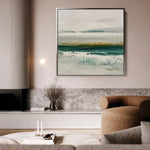 Abstract 1408 Canvas Art 16" x 16" / 40 x 40 cm / Black