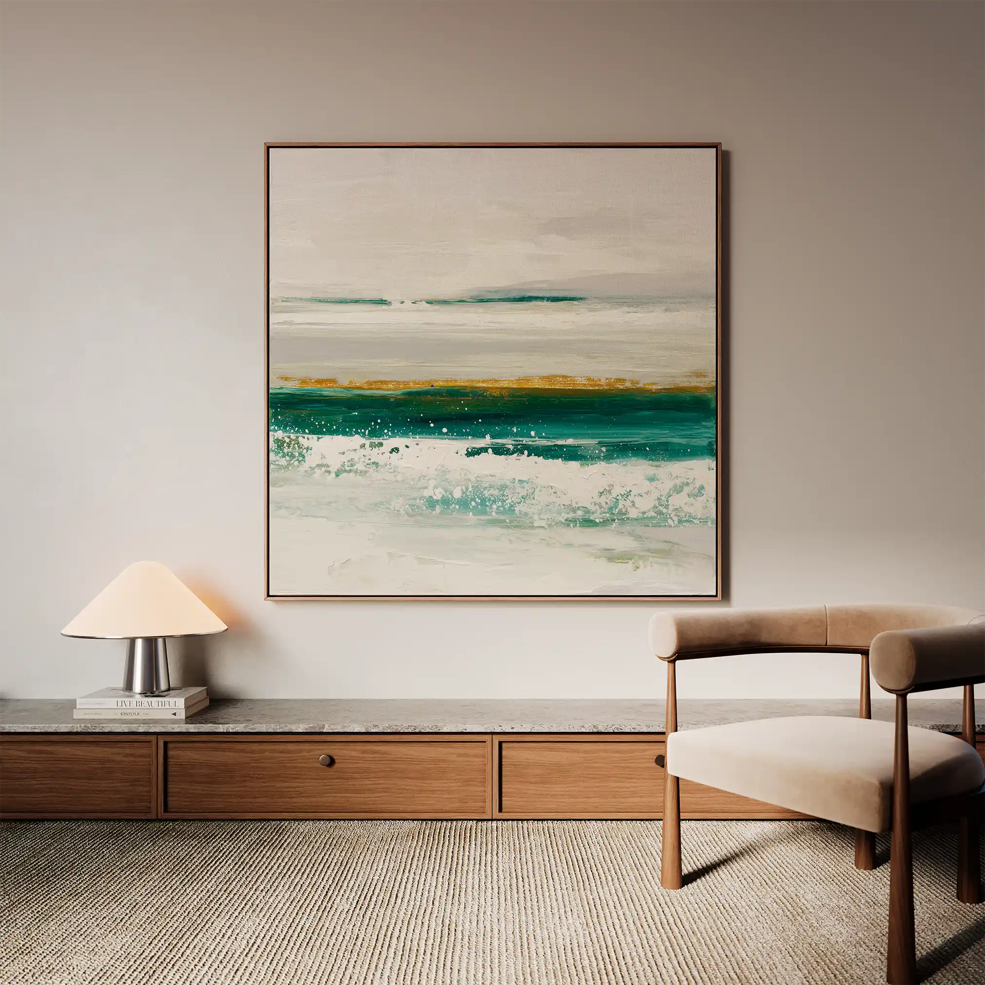 Abstract 1408 Canvas Art 60 x 60 cm / Black