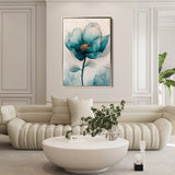 Floral 1408 Canvas Art 18" x 24" / 45 x 60 cm / Black
