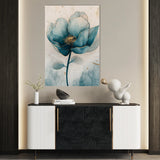 Floral 1408 Canvas Art 18" x 24" / 45 x 60 cm / Black