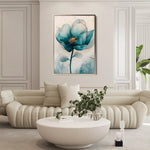 Floral 1408 Canvas Art 60 x 40 cm / Black