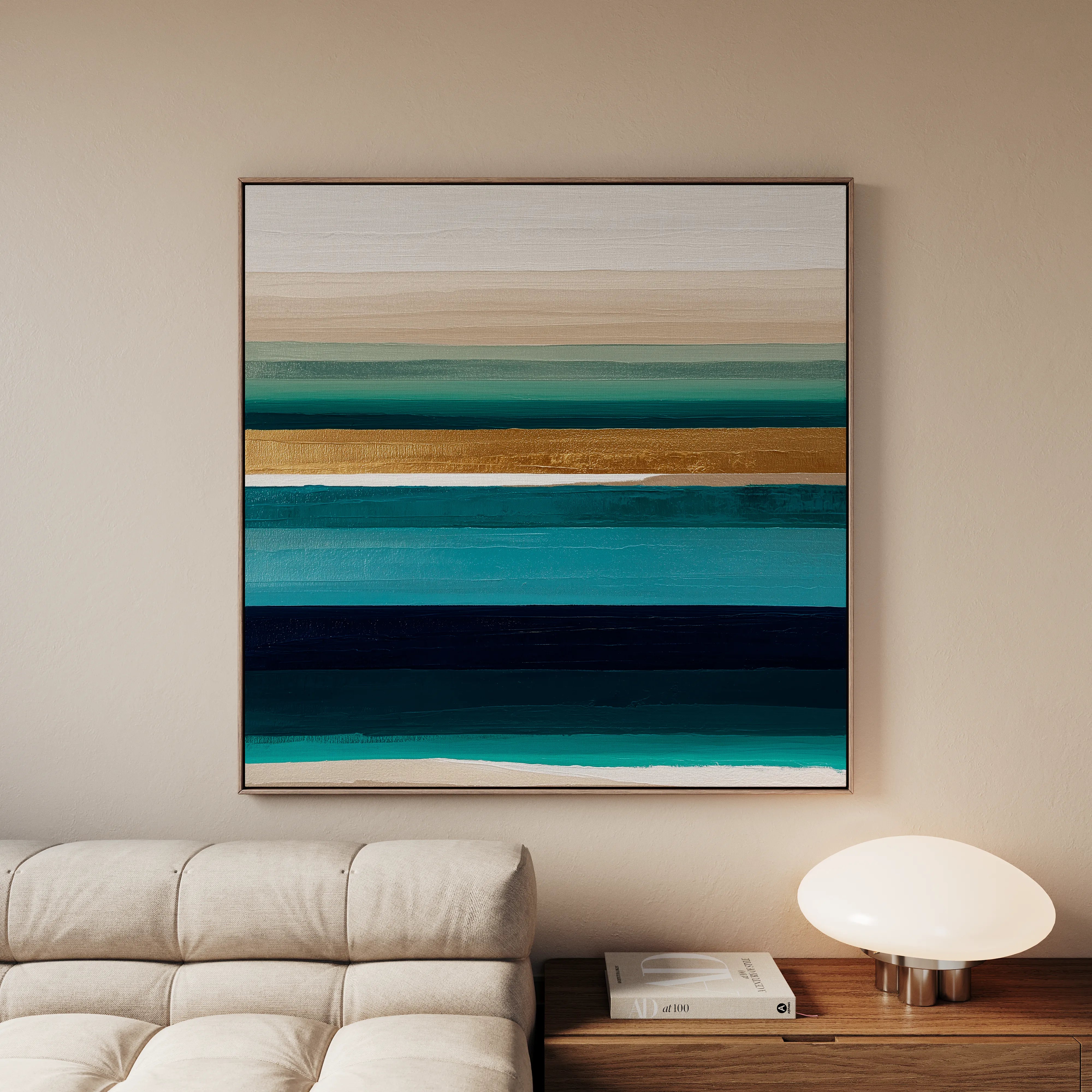 Abstract 1409 Canvas Art 16" x 16" / 40 x 40 cm / Black