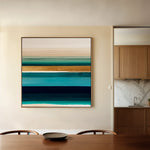 Abstract 1409 Canvas Art 16" x 16" / 40 x 40 cm / Black