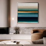 Abstract 1409 Canvas Art 16" x 16" / 40 x 40 cm / Black