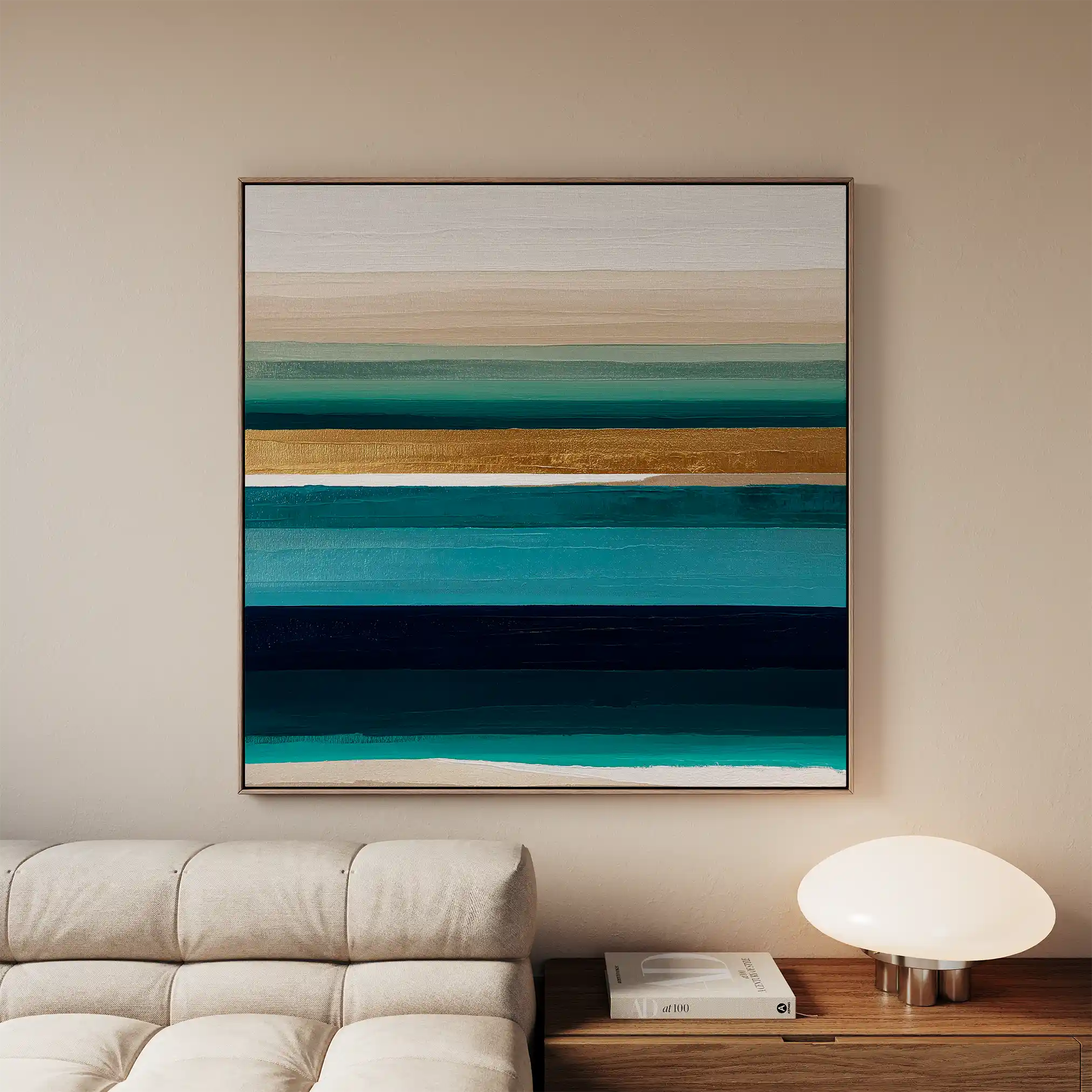 Abstract 1409 Canvas Art 60 x 60 cm / Black