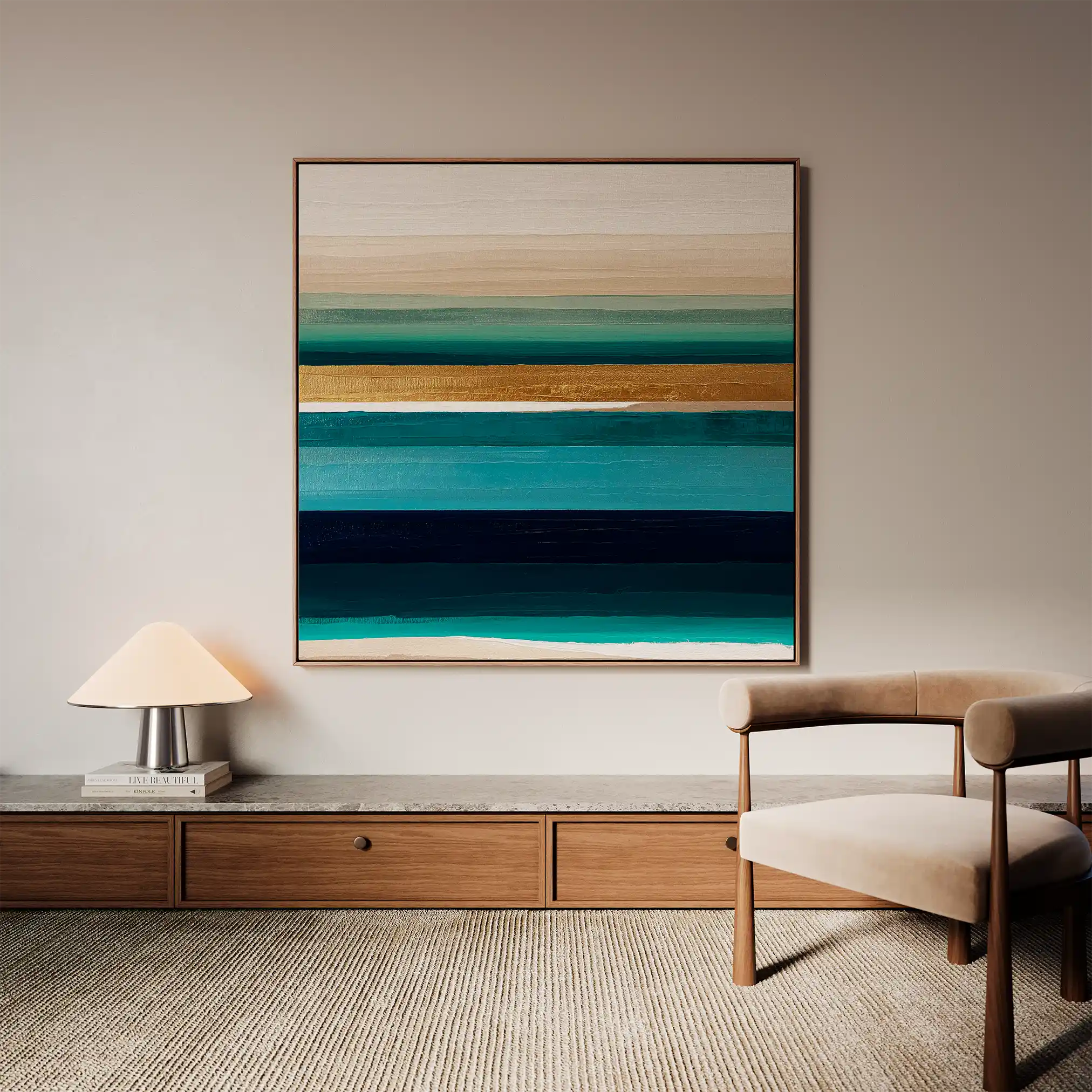 Abstract 1409 Canvas Art 60 x 60 cm / Black