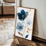 Floral 1409 Canvas Art 18" x 24" / 45 x 60 cm / Black
