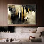 Abstract 141 Canvas Art 18" x 24" / 45 x 60 cm / Black