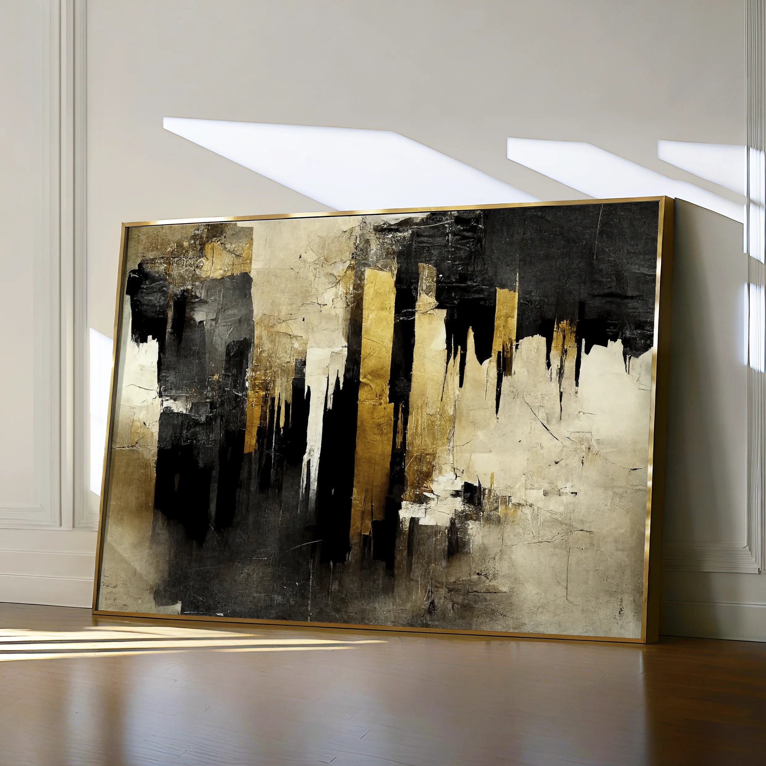 Abstract 141 Canvas Art 18" x 24" / 45 x 60 cm / Black