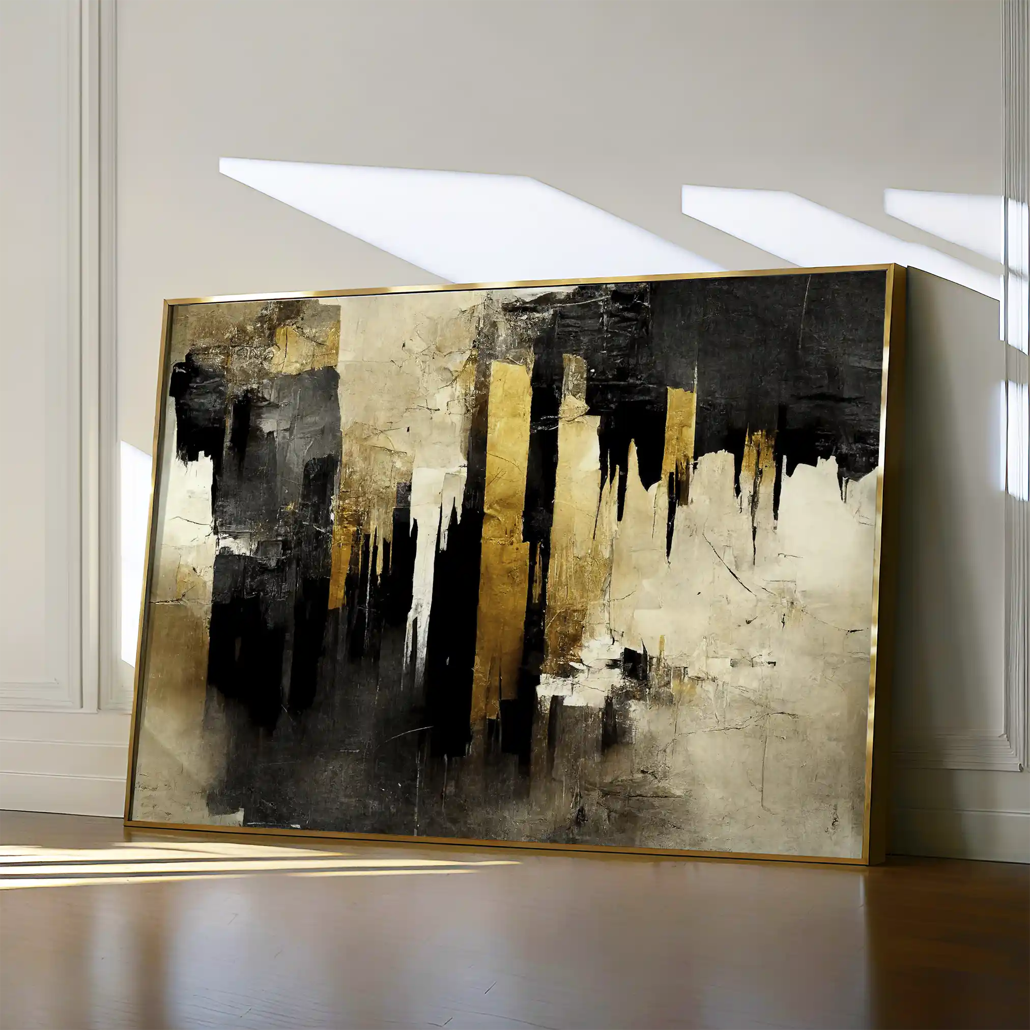 Abstract 141 Canvas Art 60 x 40 cm / Black