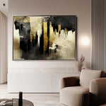 Abstract 141 Canvas Art 60 x 40 cm / Black
