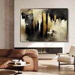 Abstract 141 Canvas Art 60 x 40 cm / Black