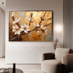 Floral 141 Canvas Art 18" x 24" / 45 x 60 cm / Black