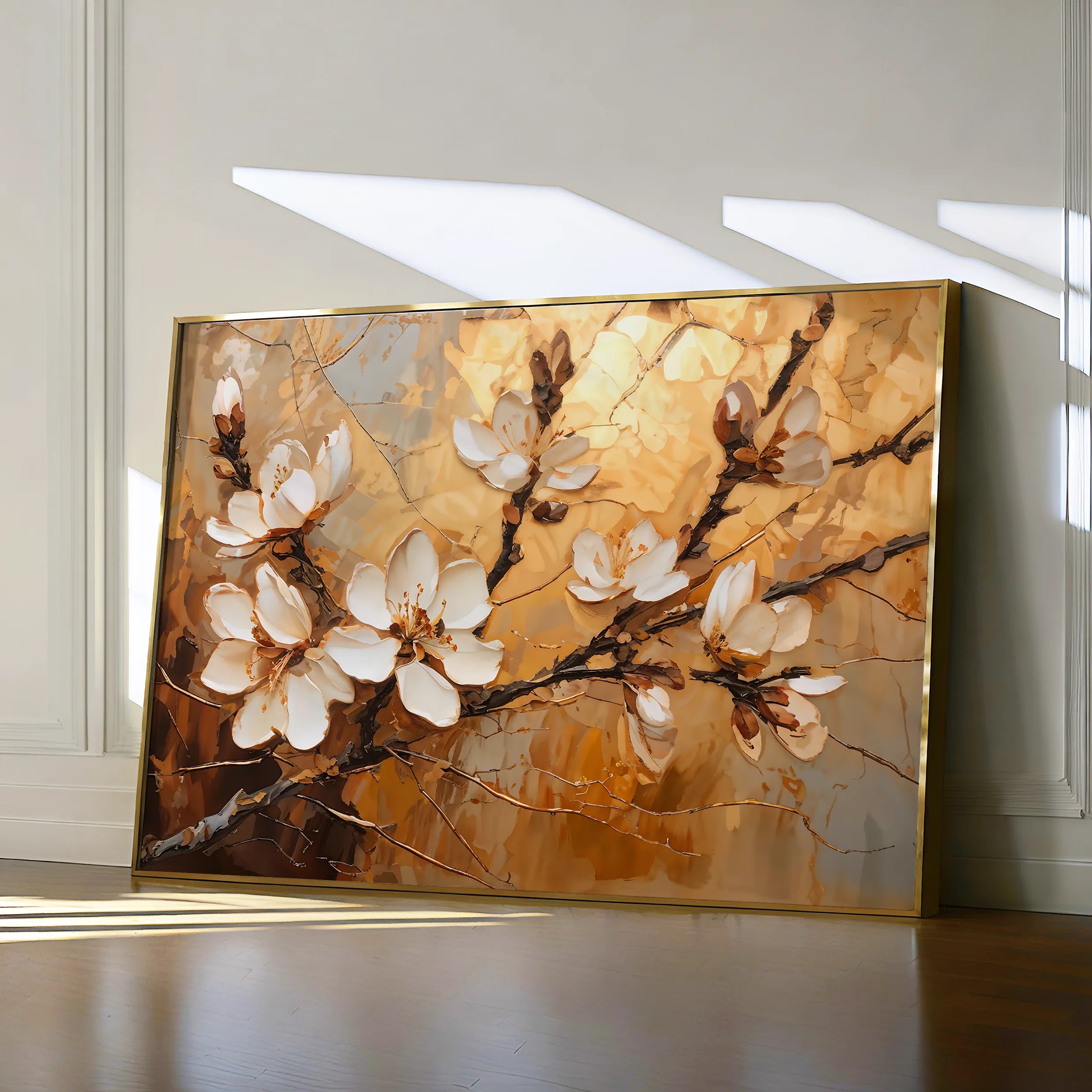 Floral 141 Canvas Art 18" x 24" / 45 x 60 cm / Black