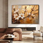 Floral 141 Canvas Art 18" x 24" / 45 x 60 cm / Black