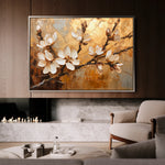 Floral 141 Canvas Art 18" x 24" / 45 x 60 cm / Black