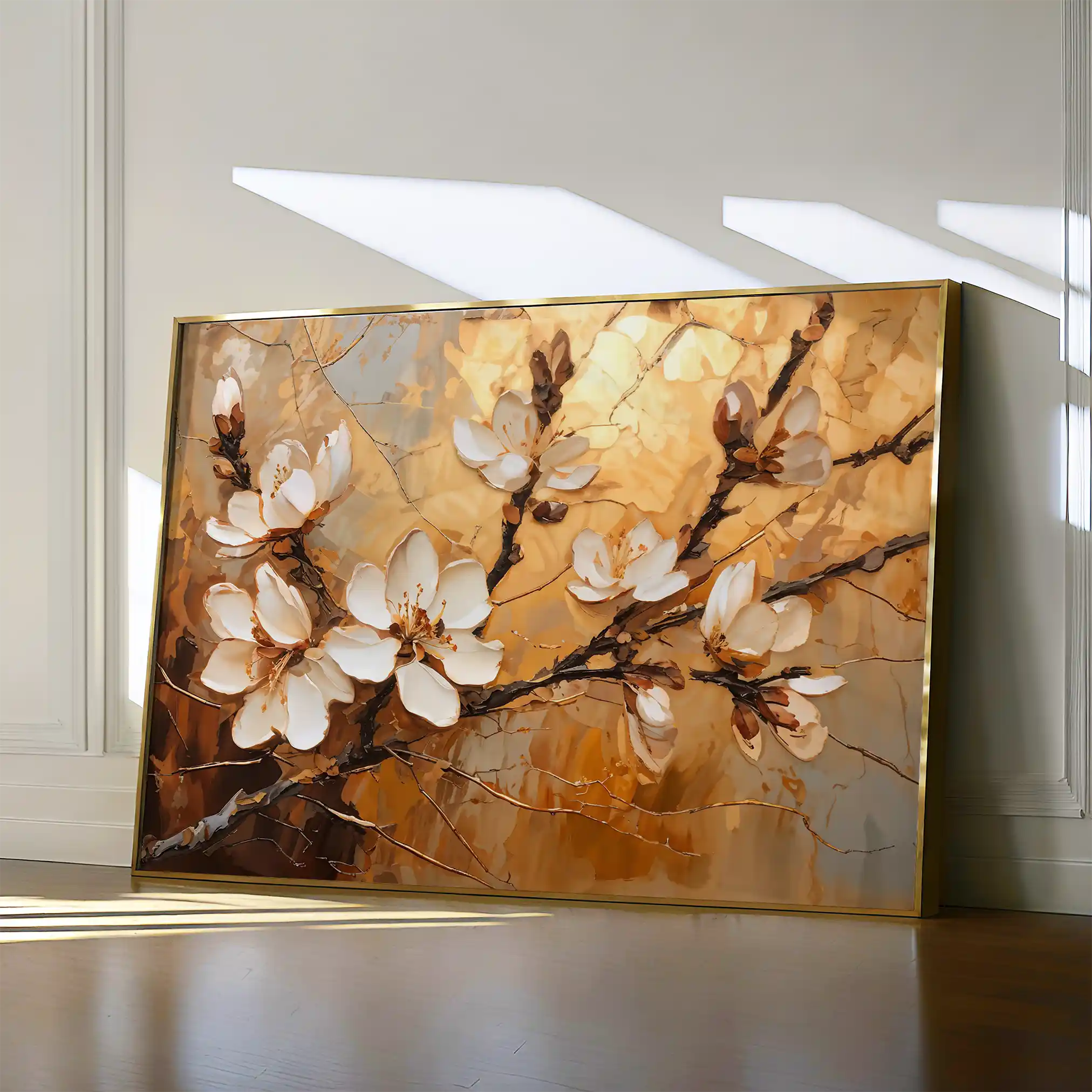 Floral 141 Canvas Art 60 x 40 cm / Black