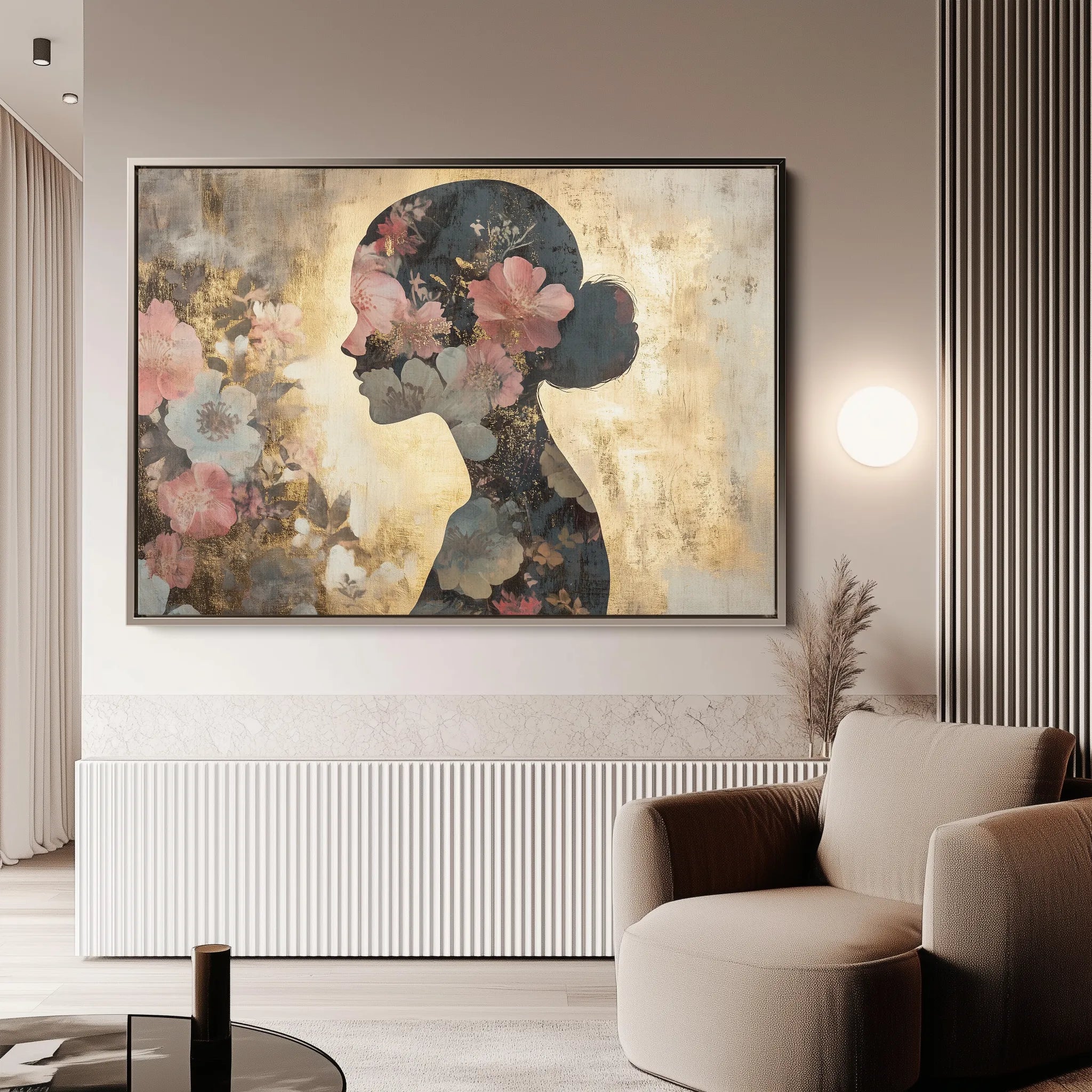 Portrait 141 Canvas Art 18" x 24" / 45 x 60 cm / Black