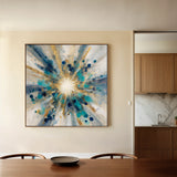 Abstract 1410 Canvas Art 16" x 16" / 40 x 40 cm / Black