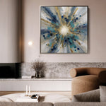 Abstract 1410 Canvas Art 16" x 16" / 40 x 40 cm / Black