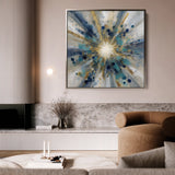 Abstract 1410 Canvas Art 16" x 16" / 40 x 40 cm / Black
