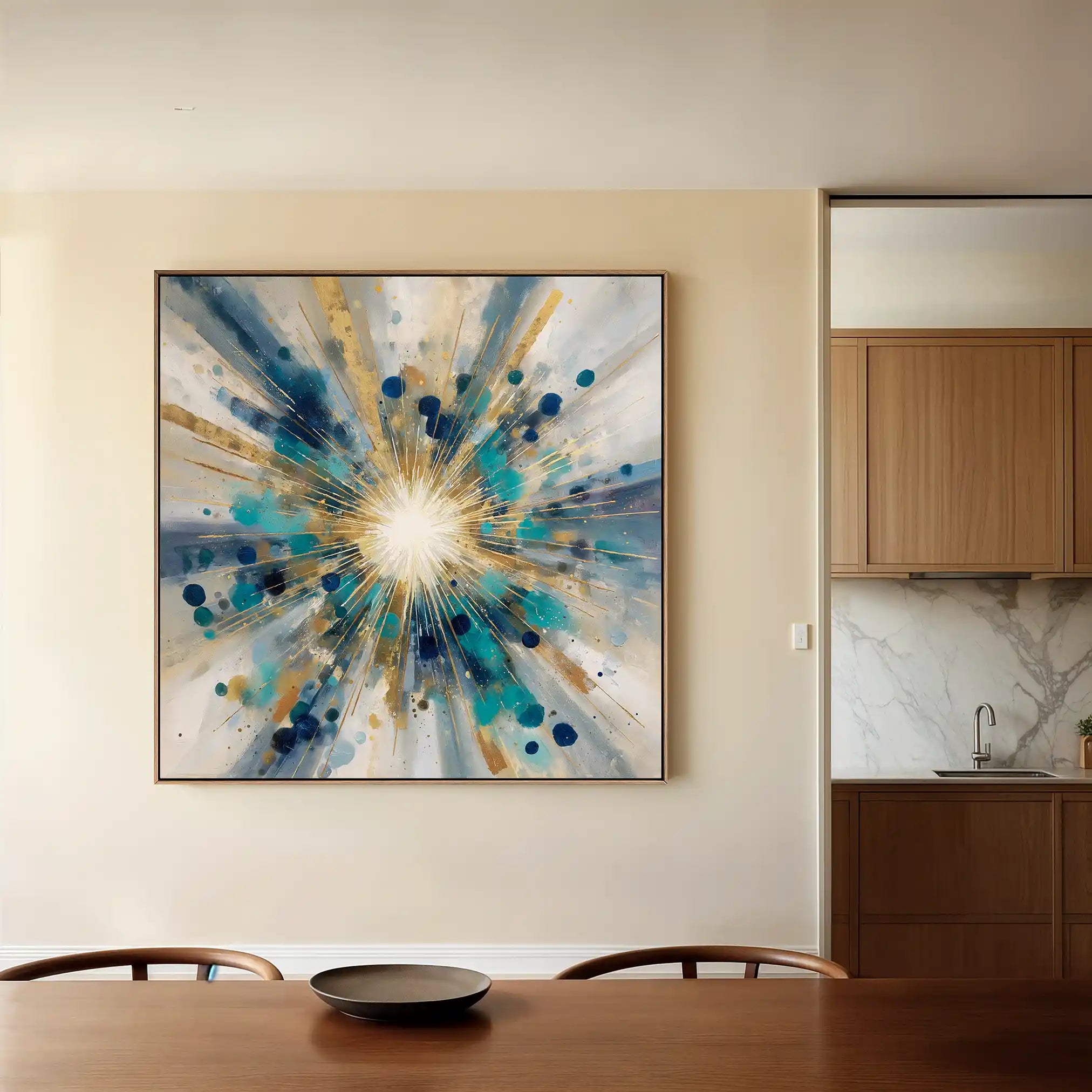 Abstract 1410 Canvas Art 60 x 60 cm / Black