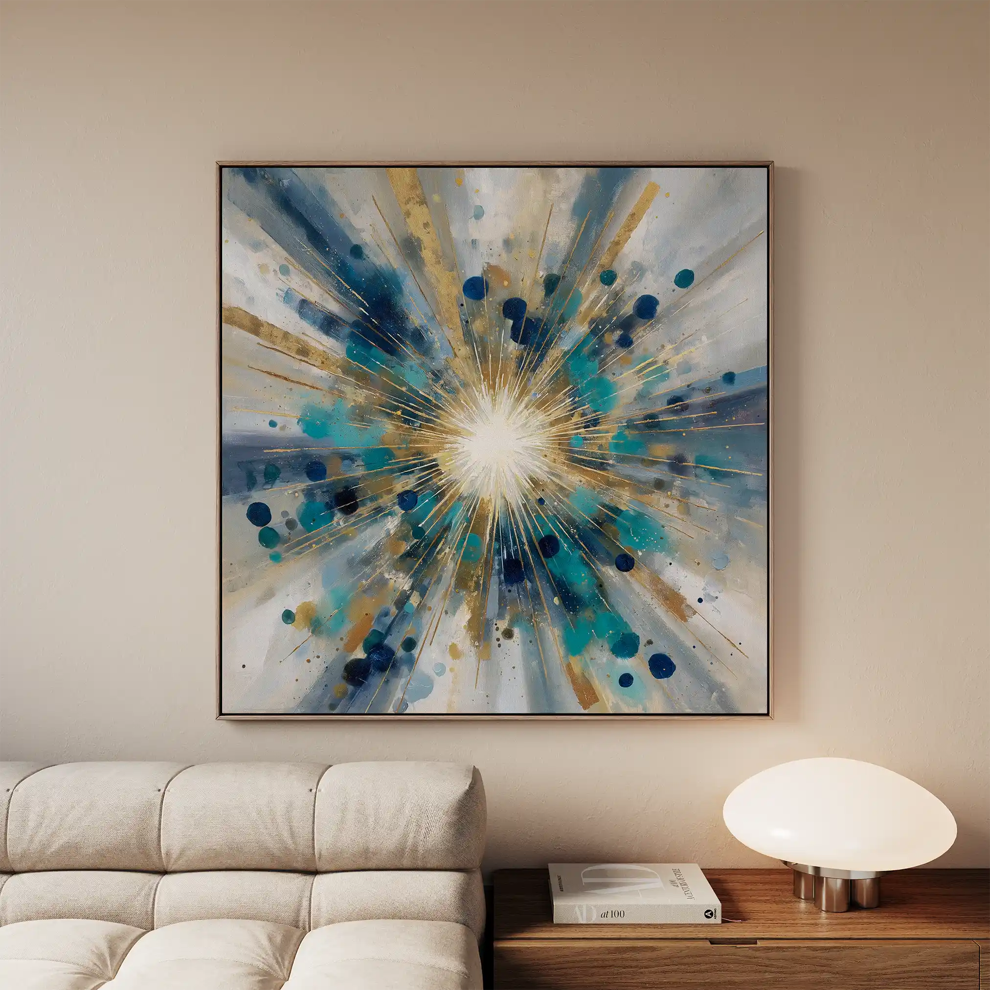Abstract 1410 Canvas Art 60 x 60 cm / Black