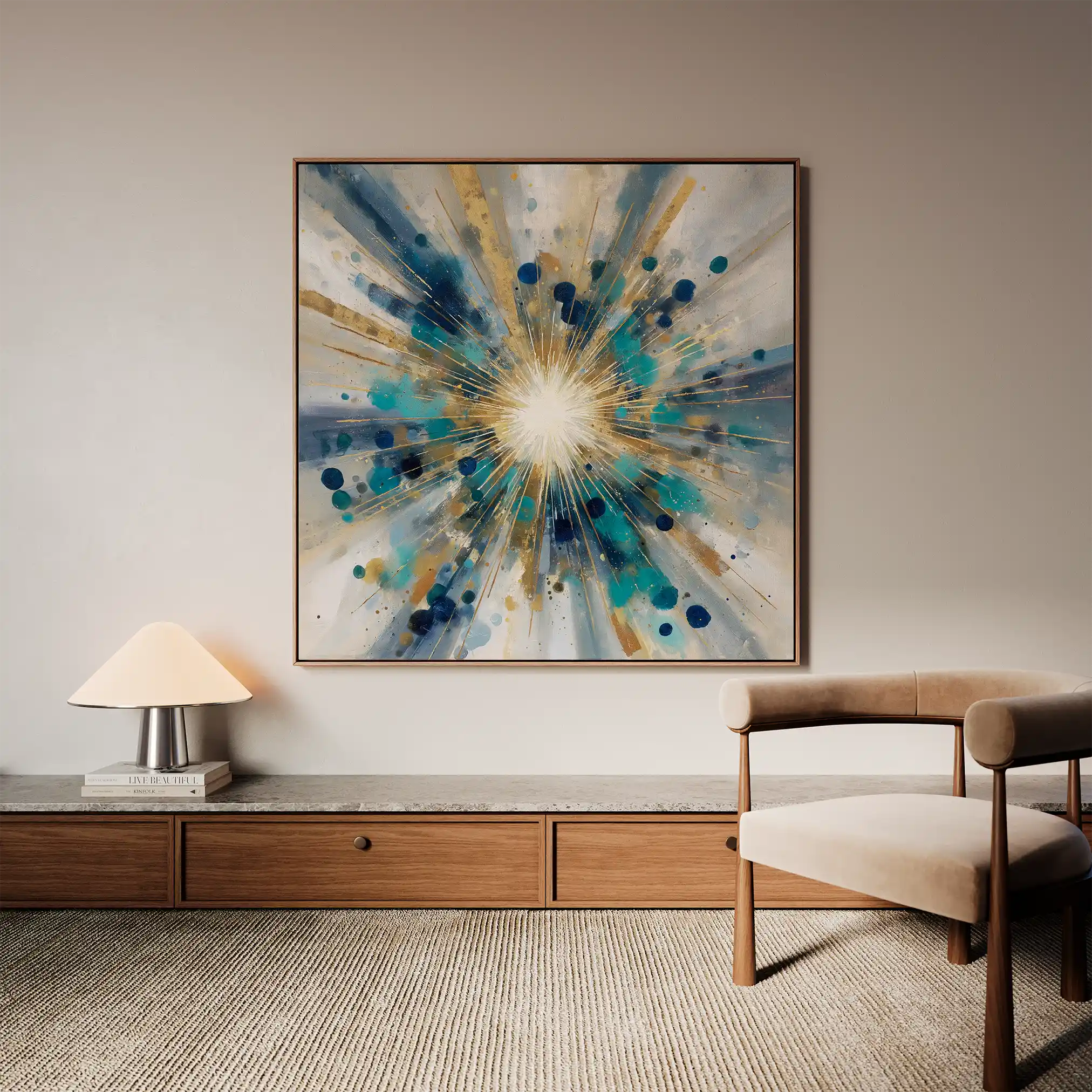 Abstract 1410 Canvas Art 60 x 60 cm / Black