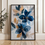 Floral 1410 Canvas Art 18" x 24" / 45 x 60 cm / Black