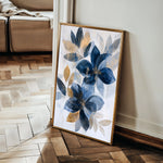 Floral 1410 Canvas Art 18" x 24" / 45 x 60 cm / Black