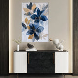Floral 1410 Canvas Art 18" x 24" / 45 x 60 cm / Black