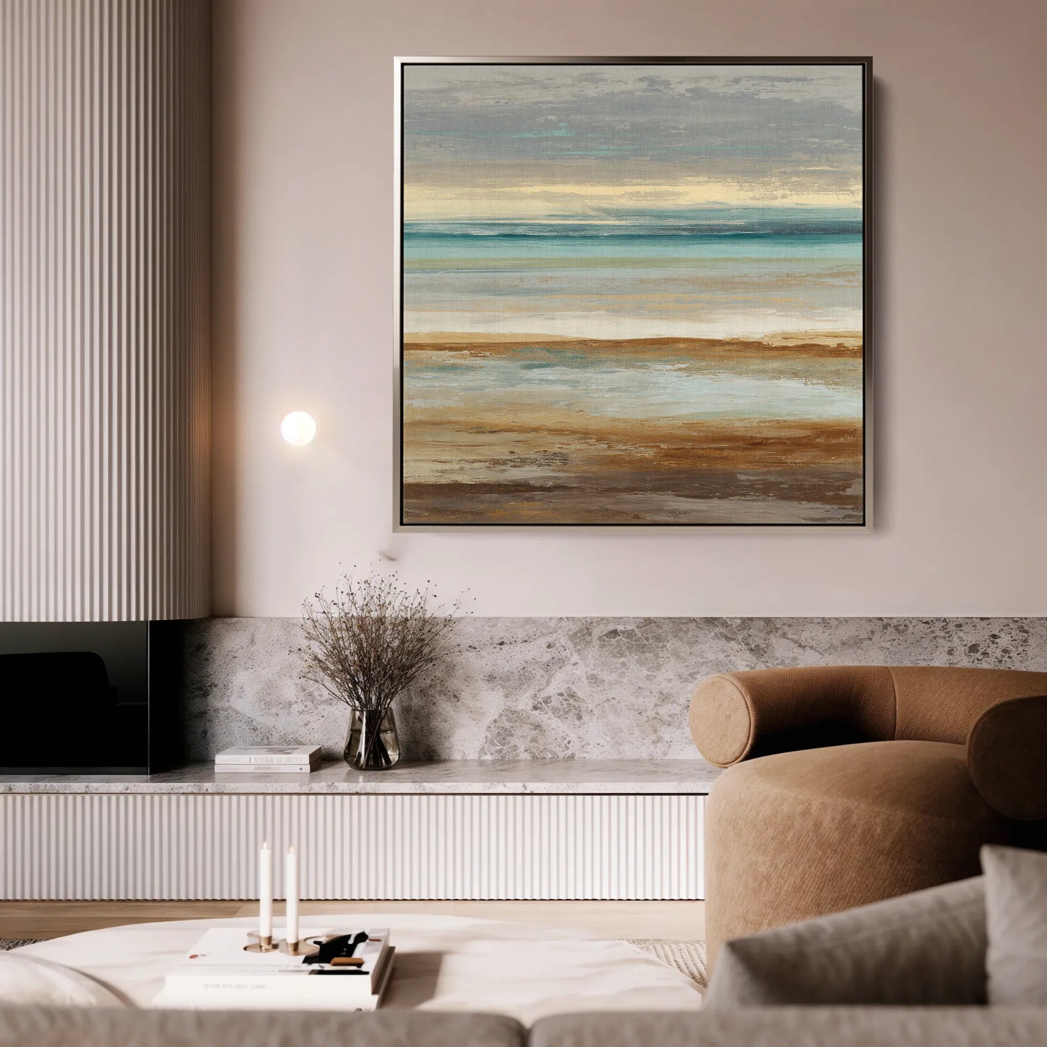Abstract 1411 Canvas Art 16" x 16" / 40 x 40 cm / Black