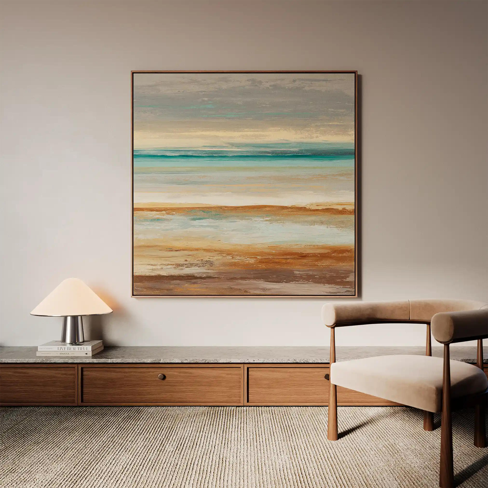 Abstract 1411 Canvas Art 60 x 60 cm / Black
