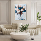 Floral 1411 Canvas Art 18" x 24" / 45 x 60 cm / Black