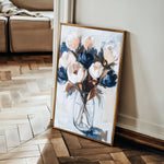 Floral 1411 Canvas Art 18" x 24" / 45 x 60 cm / Black