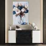 Floral 1411 Canvas Art 18" x 24" / 45 x 60 cm / Black