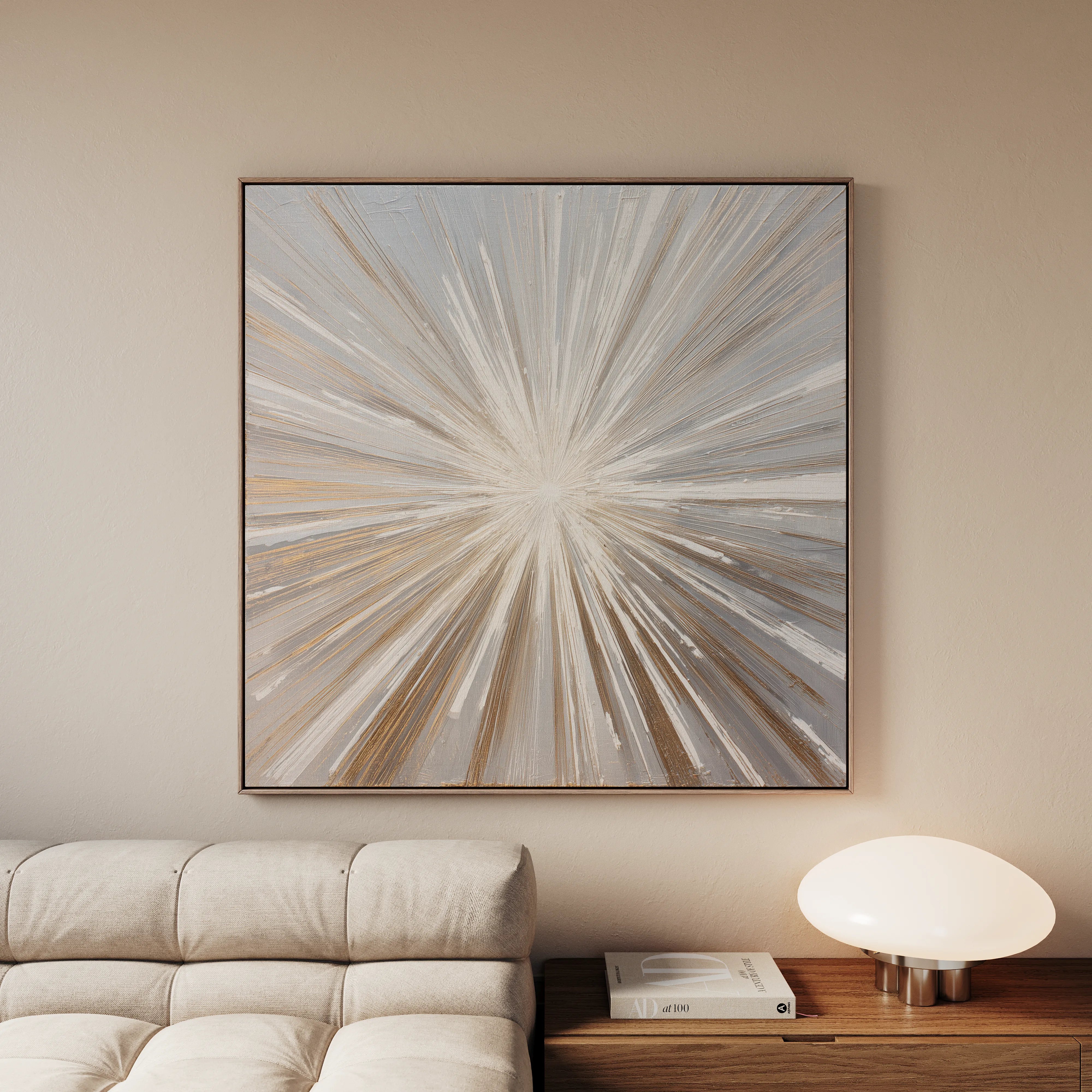 Abstract 1412 Canvas Art 16" x 16" / 40 x 40 cm / Black