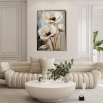 Floral 1412 Canvas Art 18" x 24" / 45 x 60 cm / Black
