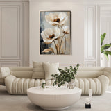 Floral 1412 Canvas Art 18" x 24" / 45 x 60 cm / Black