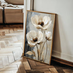 Floral 1412 Canvas Art 18" x 24" / 45 x 60 cm / Black