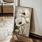 Floral 1412 Canvas Art 18" x 24" / 45 x 60 cm / Black