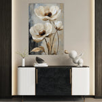 Floral 1412 Canvas Art 18" x 24" / 45 x 60 cm / Black