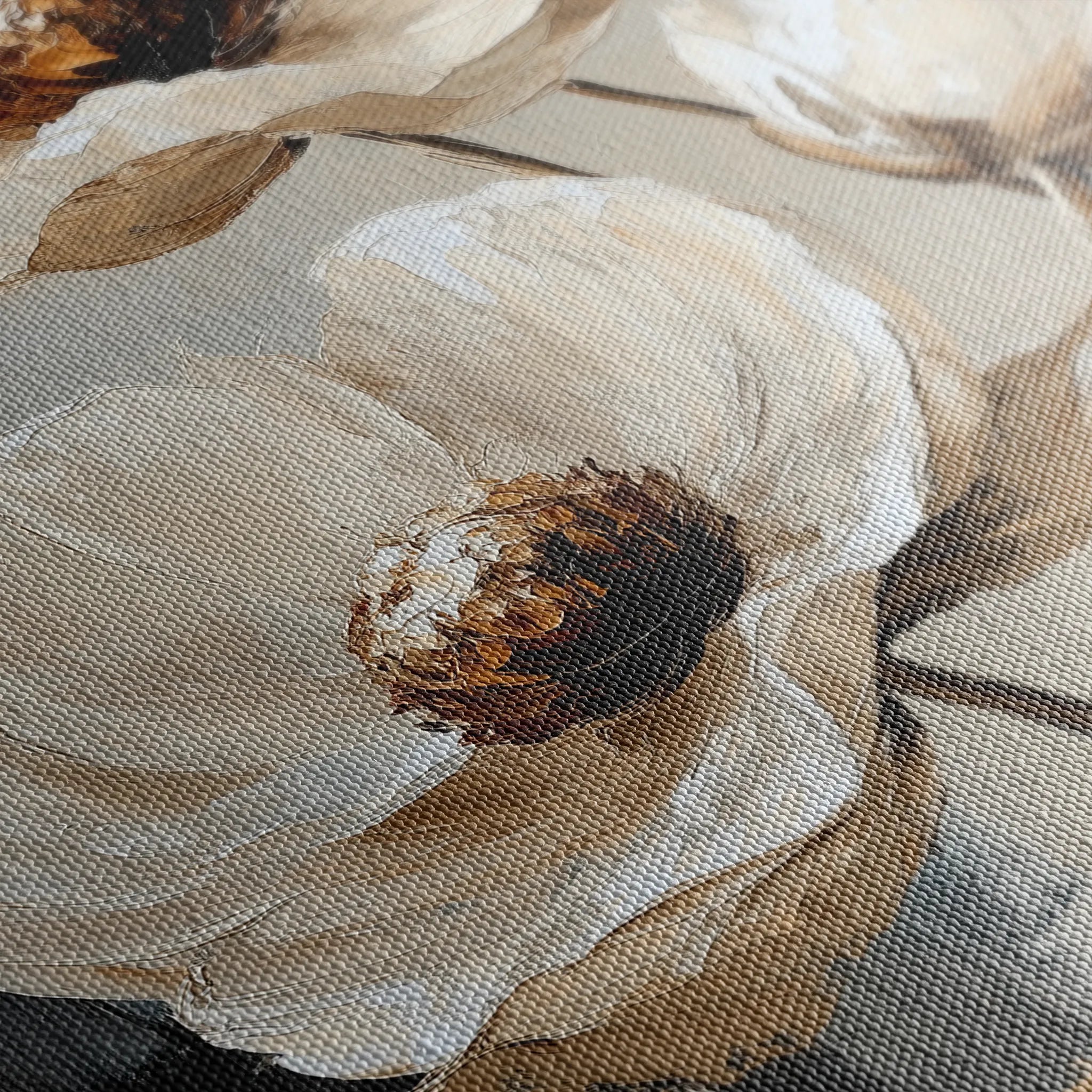 Floral 1412 Canvas Art 18" x 24" / 45 x 60 cm / Black