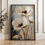 Floral 1412 Canvas Art 60 x 40 cm / Black