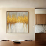 Abstract 1413 Canvas Art 16" x 16" / 40 x 40 cm / Black