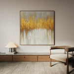 Abstract 1413 Canvas Art 16" x 16" / 40 x 40 cm / Black