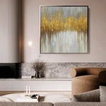 Abstract 1413 Canvas Art 16" x 16" / 40 x 40 cm / Black