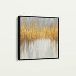 Abstract 1413 Canvas Art 16" x 16" / 40 x 40 cm / Black